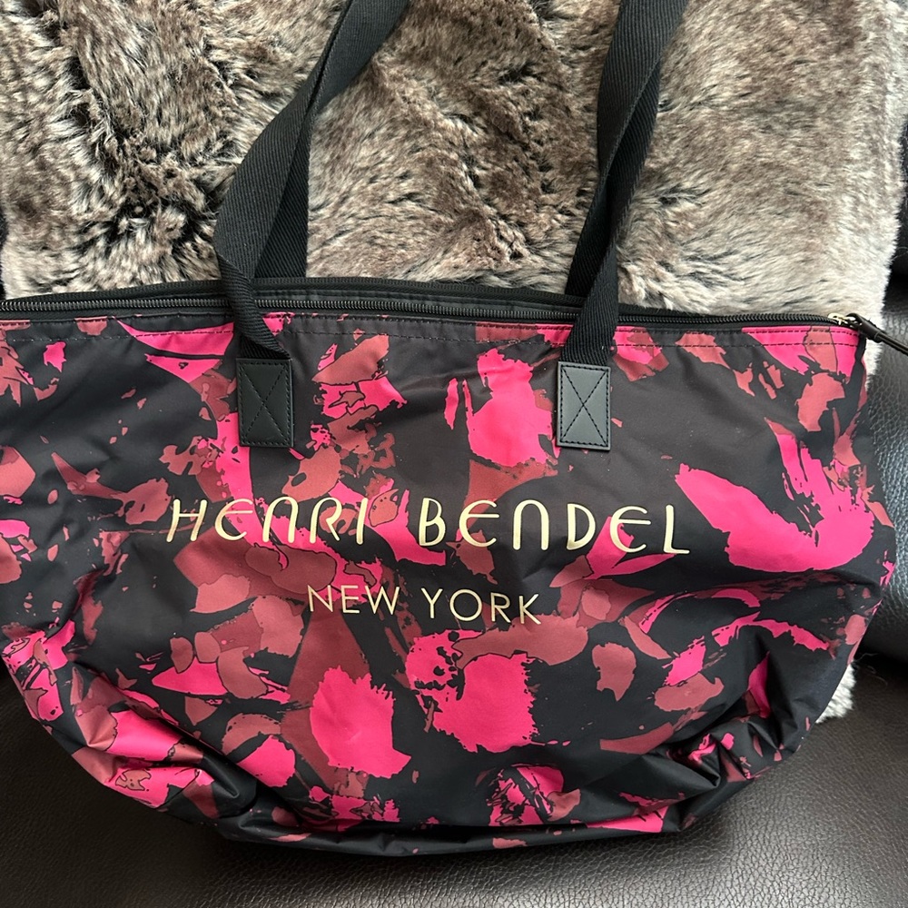 Henri Bendel flowered duffel bag!  Never been used. Collectors item!